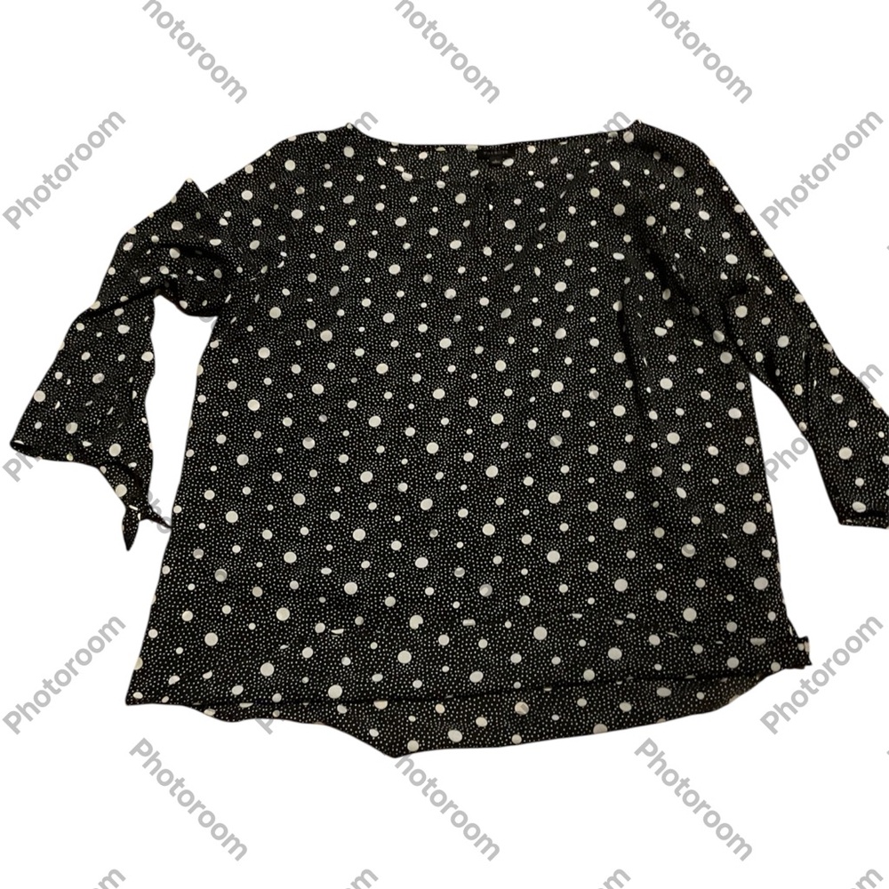 Talbots Black and White Polka Dot‎ Blouse